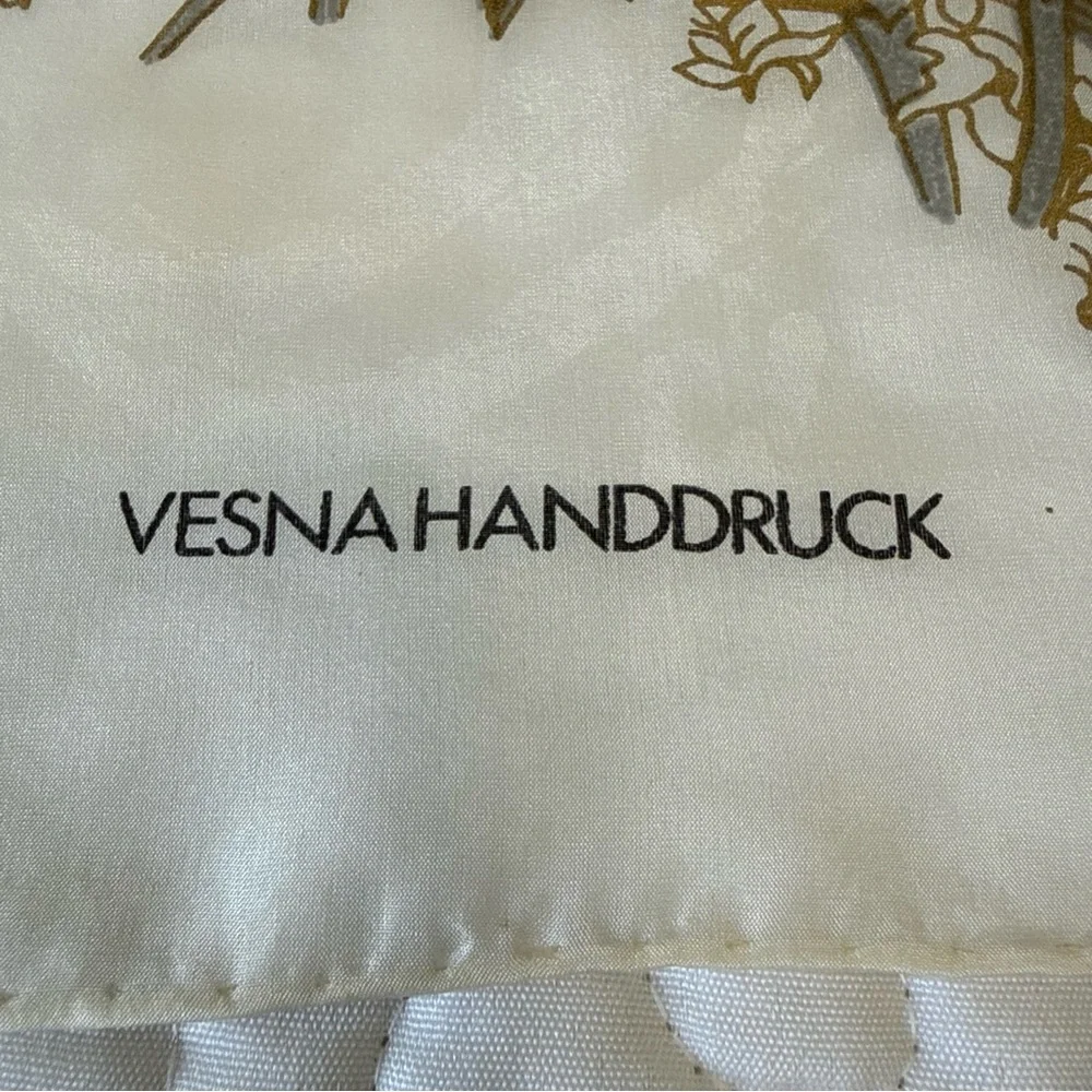 Vesna Handdruck Designer silk‎ shawl scarf 35